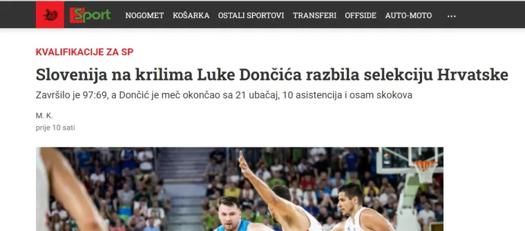 Regija bruji o teškom porazu Hrvatske: 'Dončić i Dragić urnisali Hrvate!'