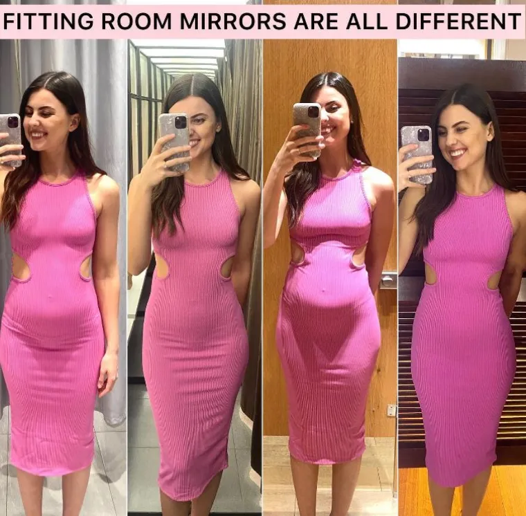 Ta 25-godišnja vlasnica tvrtke iz Australije podijelila je fotografije sa svojih 656.000 pratitelja na Instagramu. U opisu je rekla: &quot;To može biti sukobljavajuće i zbunjujuće iskustvo isprobavanja odjeće, vidjeti sebe tako izloženog, pod jakim osvjetljenjem s ogledalima koja pokazuju toliko kutova u kojima se obično ne vidite.&quot;