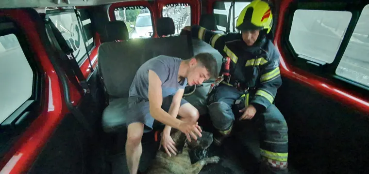 Heroji velikog srca! Pogledajte kako su zagrebački vatrogasci spasili psa iz požara obiteljske kuće