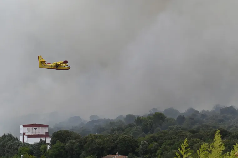 Galerija stra&scaron;nih prizora požara u Puli: Veliki oblak gustog dima nad naseljem, vatrogasci se bore sa stihijom