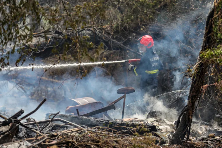 Galerija stra&scaron;nih prizora požara u Puli: Veliki oblak gustog dima nad naseljem, vatrogasci se bore sa stihijom