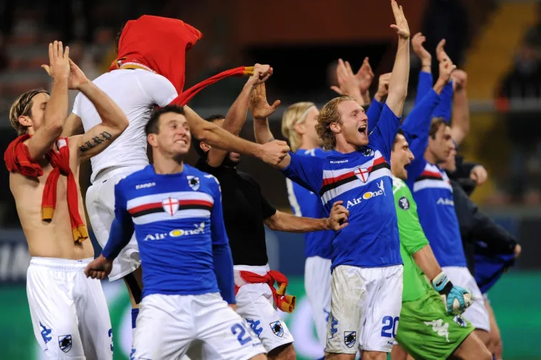 Novo veliko ime je imalo nesreću da se susretne sa splitskim klubom u sezoni 2007./2008.. Sampdoria je u dvije utakmice bila bolja od Hajduka ukupnim rezultatom 2:1 no već tri godine kasnije su Đenovezi ispali u Serie B u sezoni u kojoj su igrali i Ligu prvaka. Vratili su se godinu kasnije u prvu ligu. U periodu između Fulhama i Sampdorije, Hajdukovo prokletstvo je pogodilo i irski Shelbourne koji je godinu nakon okr&scaron;aja sa Splićanima doživio financijski krah i izbacivanje iz elitnog ranga.  