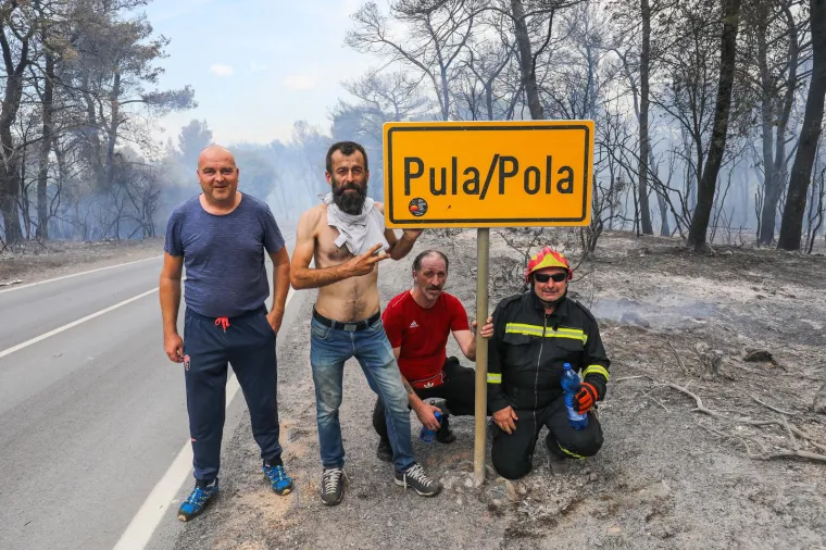 Hrabri Puljani srčano se bore da ugase požare koji bjesne na vi&scaron;e mjesta u gradu
