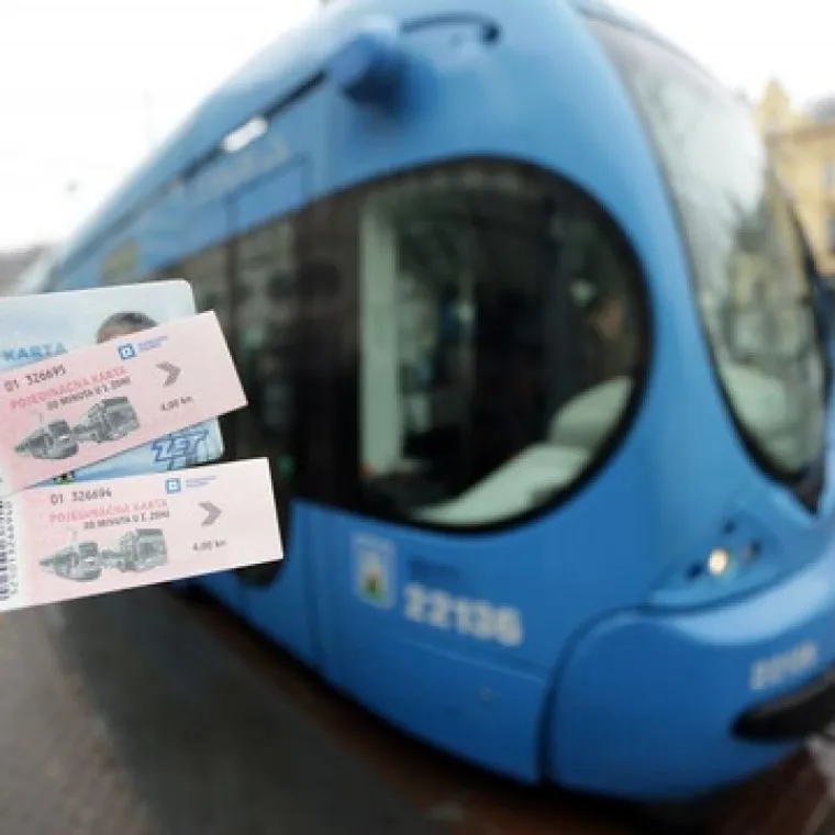 Tramvajska karta ZET-a 4 kn = 0,53 eura 