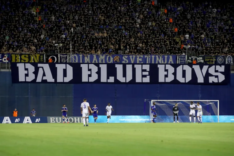 Atmosfera na utakmici Dinamo - Shkupi