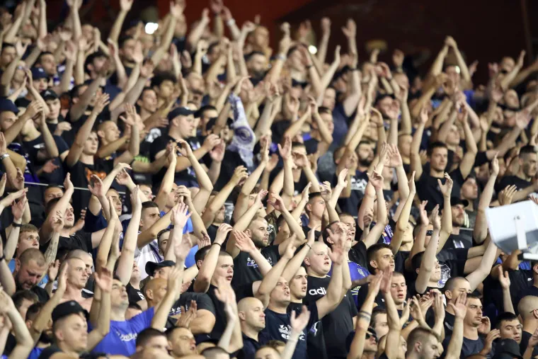 Atmosfera na utakmici Dinamo - Shkupi