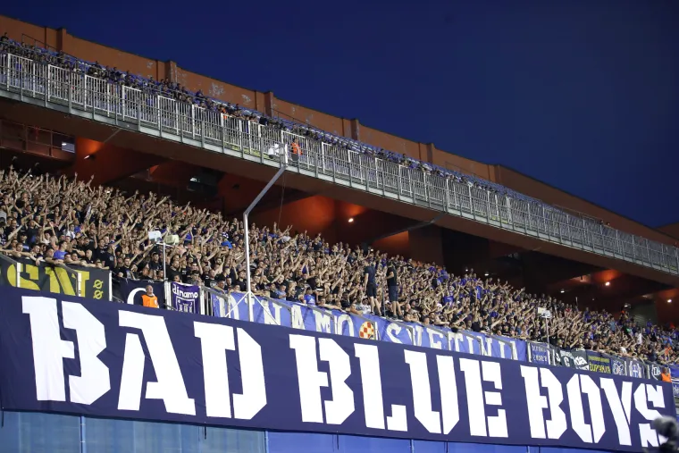 Atmosfera na utakmici Dinamo - Shkupi