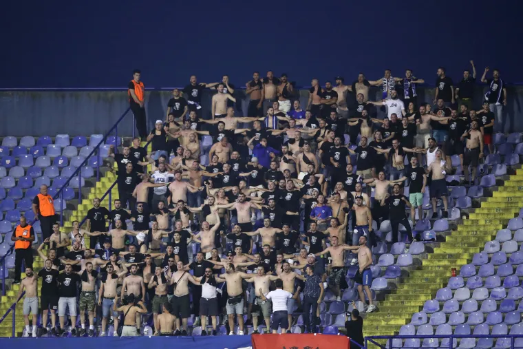 Atmosfera na utakmici Dinamo - Shkupi