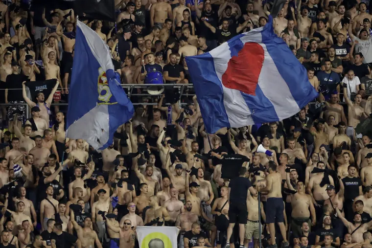 Atmosfera na utakmici Dinamo - Shkupi