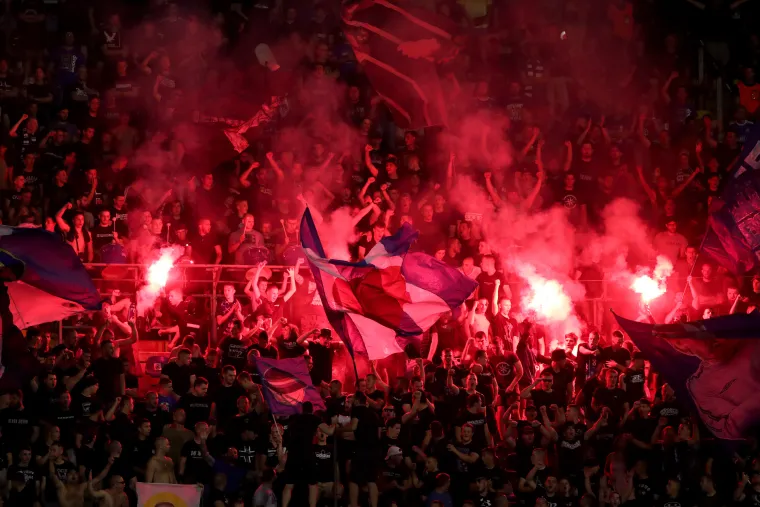 Atmosfera na utakmici Dinamo - Shkupi
