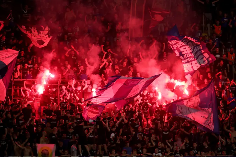 Atmosfera na utakmici Dinamo - Shkupi