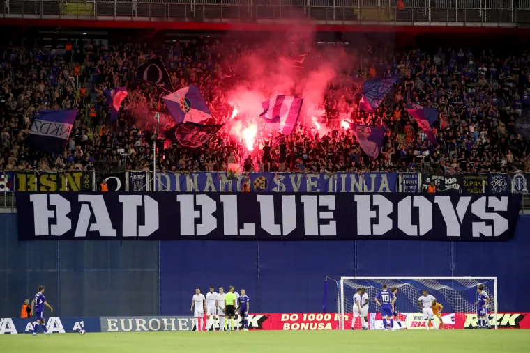 Atmosfera na utakmici Dinamo - Shkupi