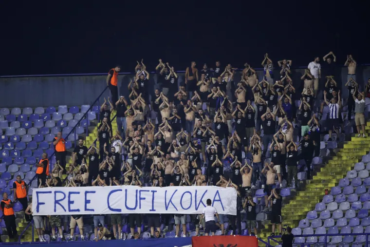 Atmosfera na utakmici Dinamo - Shkupi