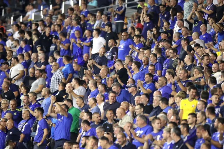 Atmosfera na utakmici Dinamo - Shkupi