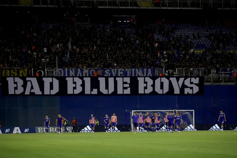 Atmosfera na utakmici Dinamo - Shkupi