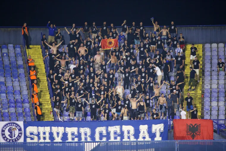 Atmosfera na utakmici Dinamo - Shkupi