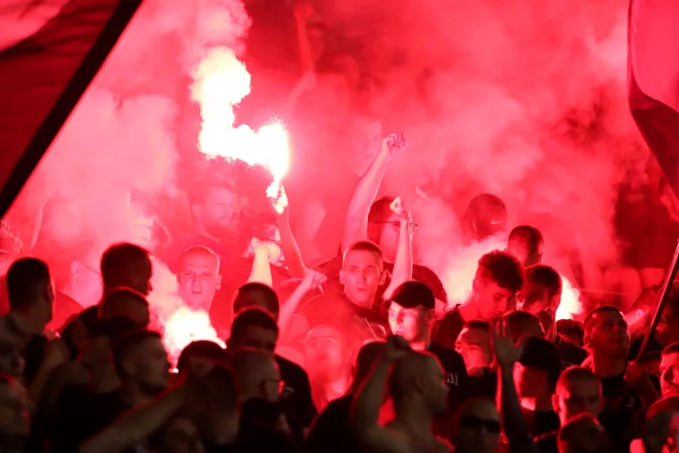 Atmosfera na utakmici Dinamo - Shkupi