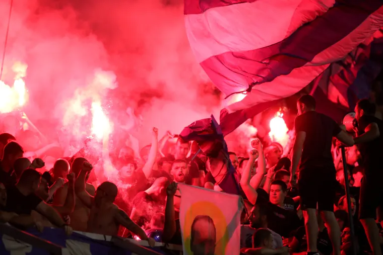 Atmosfera na utakmici Dinamo - Shkupi