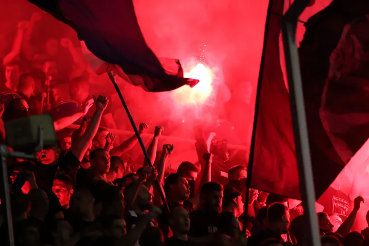 Atmosfera na utakmici Dinamo - Shkupi