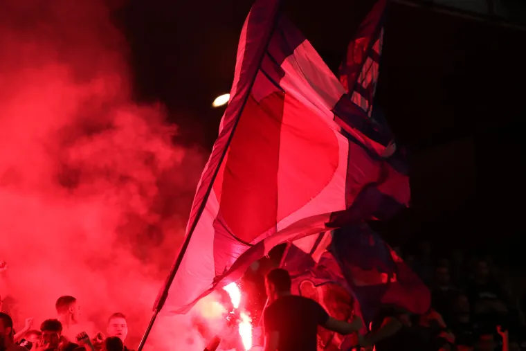 Atmosfera na utakmici Dinamo - Shkupi