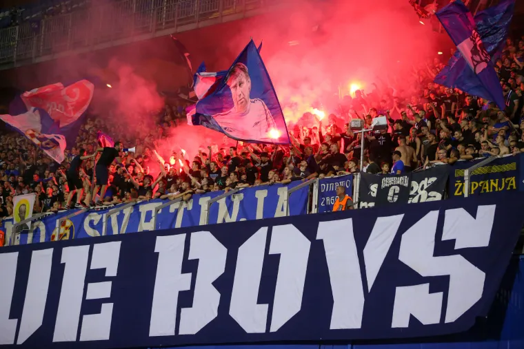 Atmosfera na utakmici Dinamo - Shkupi