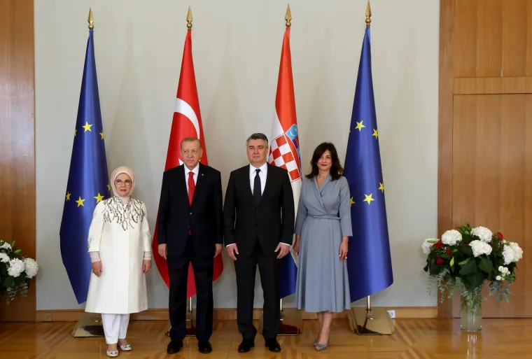 Pogledajte susret Milanovića i Erdogana. S njima su i elegantne prve dame, Sanja Musić Milanović i Emine Erdogan