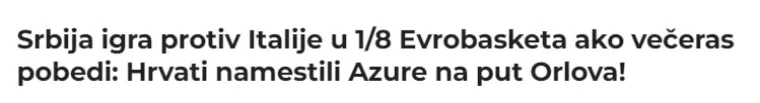 Pobjeda na&scaron;ih ko&scaron;arka&scaron;a glasno odjeknula u Srbiji: 'Ni&scaron;ta od balkanskog klasika?! Hrvati su pobjegli i namjestili nam...'