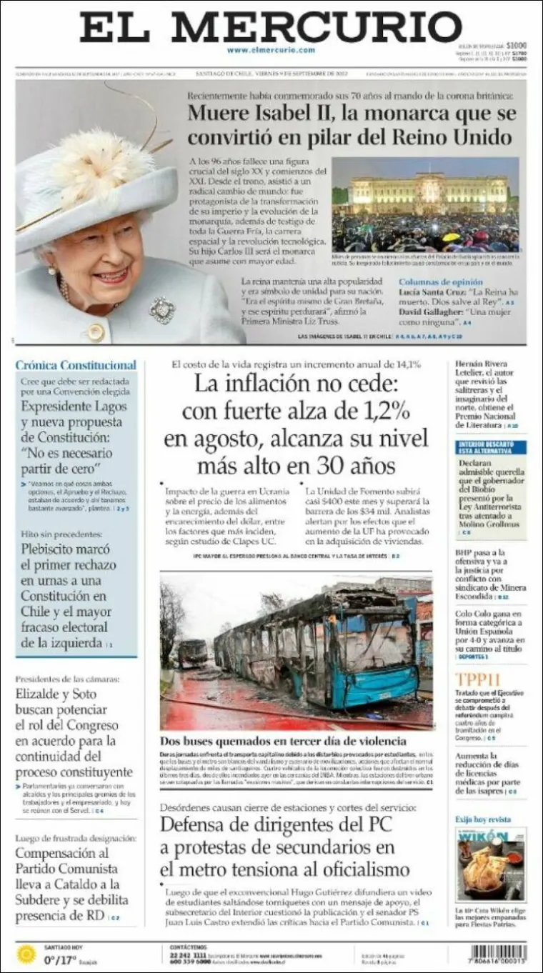 FOTO Naslovnice diljem svijeta, pogledajte kako su najveće novine obilježile smrt Elizabete II