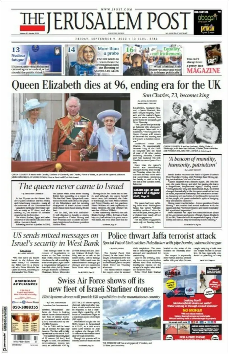 FOTO Naslovnice diljem svijeta, pogledajte kako su najveće novine obilježile smrt Elizabete II