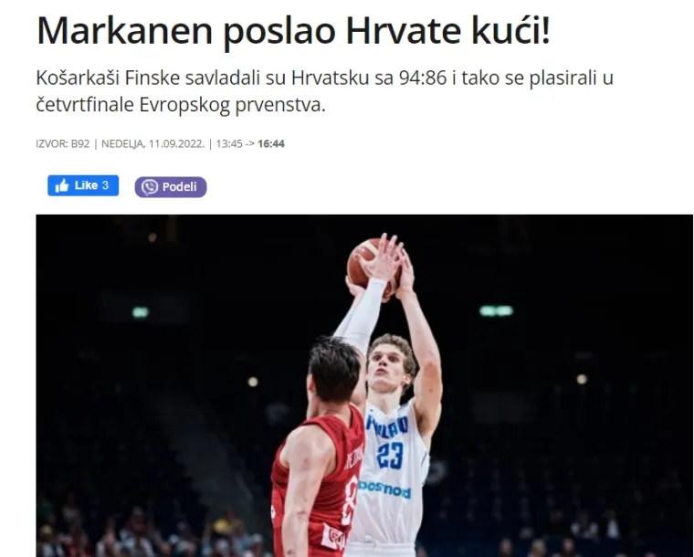 Srpski mediji: 'Hrvati su izre&scaron;etani i eliminirani, odbilo im se namje&scaron;tanje od glavu. Prokletstvo kockastih se nastavlja'