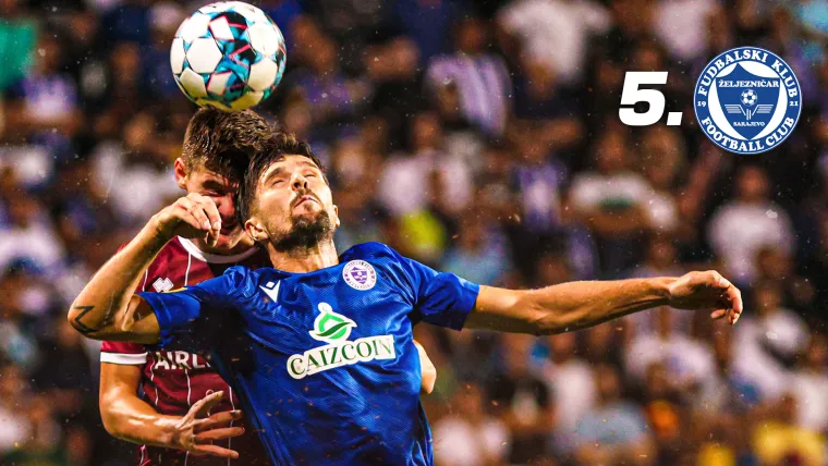 5. mjesto (FK Željezničar) - Nakon dvije katastrofalne sezone za klub ovakvog renomea ove sezoni u Premijer Ligi BIH izgledaju mnogo bolje jer nakon nepotpunog jedanaestog kola dijele prvo mjesto sa Širokim Brijegom koji također ima 19 bodova. Društvene mreže broje 255,6  tisuća pratitelja, a od toga 63 tisuće dolazi s Instagrama, a 192,6 tisuća s Facebooka.