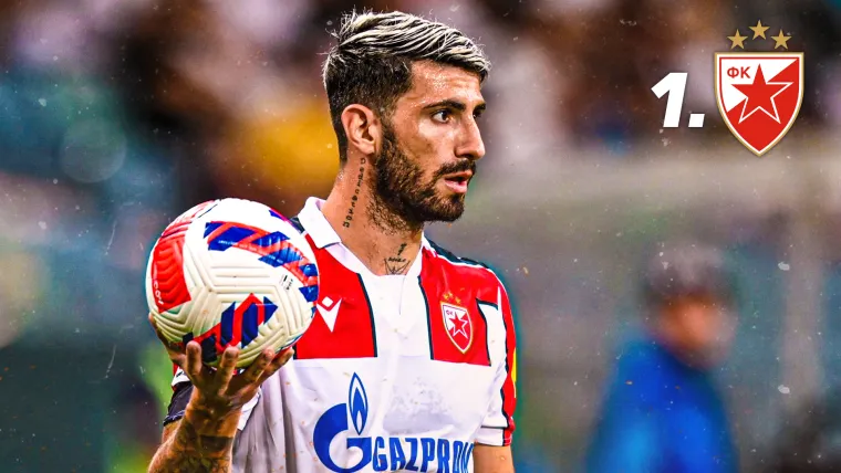 1. mjesto (FK Crvena Zvezda) - Iako po kvaliteti, europskim uspjesima i prodaji igrača nisu na razini Dinama, Crvena Zvezda je daleko najpraćeniji klub u regiji. Njihove dru&scaron;tvene mreže broje nestvarnih 1,3 milijuna pratitelja, a od toga 542. tisuće dolazi s Instagrama, a 784,8 tisuća s Facebooka.