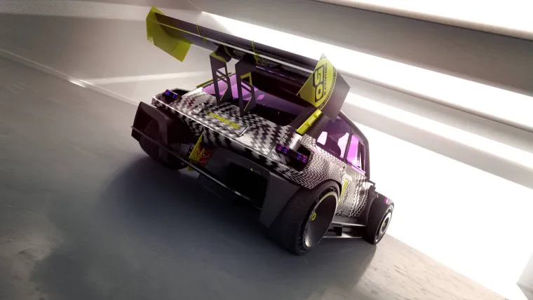 R5 TURBO 3E dizajniran je za performanse i utrke, istinski drifter, posve je električan i ima pogon na stražnje kotače. Kao i njegov legendarni prethodnik, ima samo dva sjedala. U stražnjem dijelu novog modela smje&scaron;ten je pogonski sklop &ndash; dva električna motora, svaki zadužen za pokretanje jednog kotača, a baterije su u podnici na sredini automobila. Ukupna snaga motora iznosi 280 kW, odnosno 380 KS.