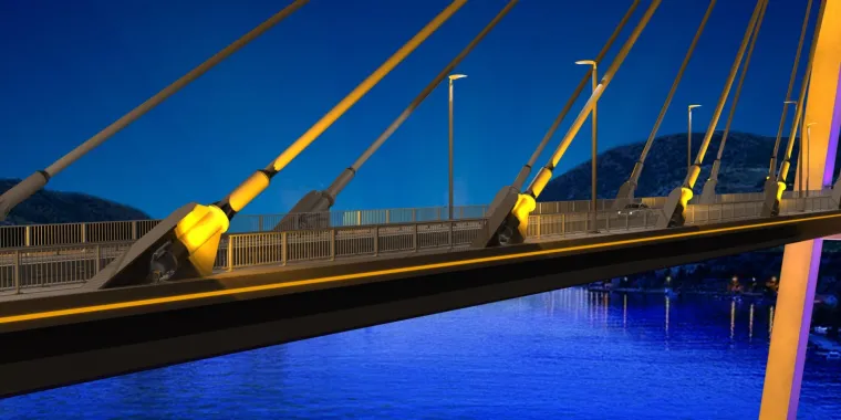 Dubrovački most će se osvjetliti dekorativnom rasvjetom, ovako bi to trebao izgledati