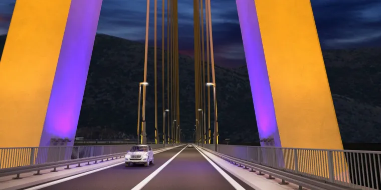 Dubrovački most će se osvjetliti dekorativnom rasvjetom, ovako bi to trebao izgledati