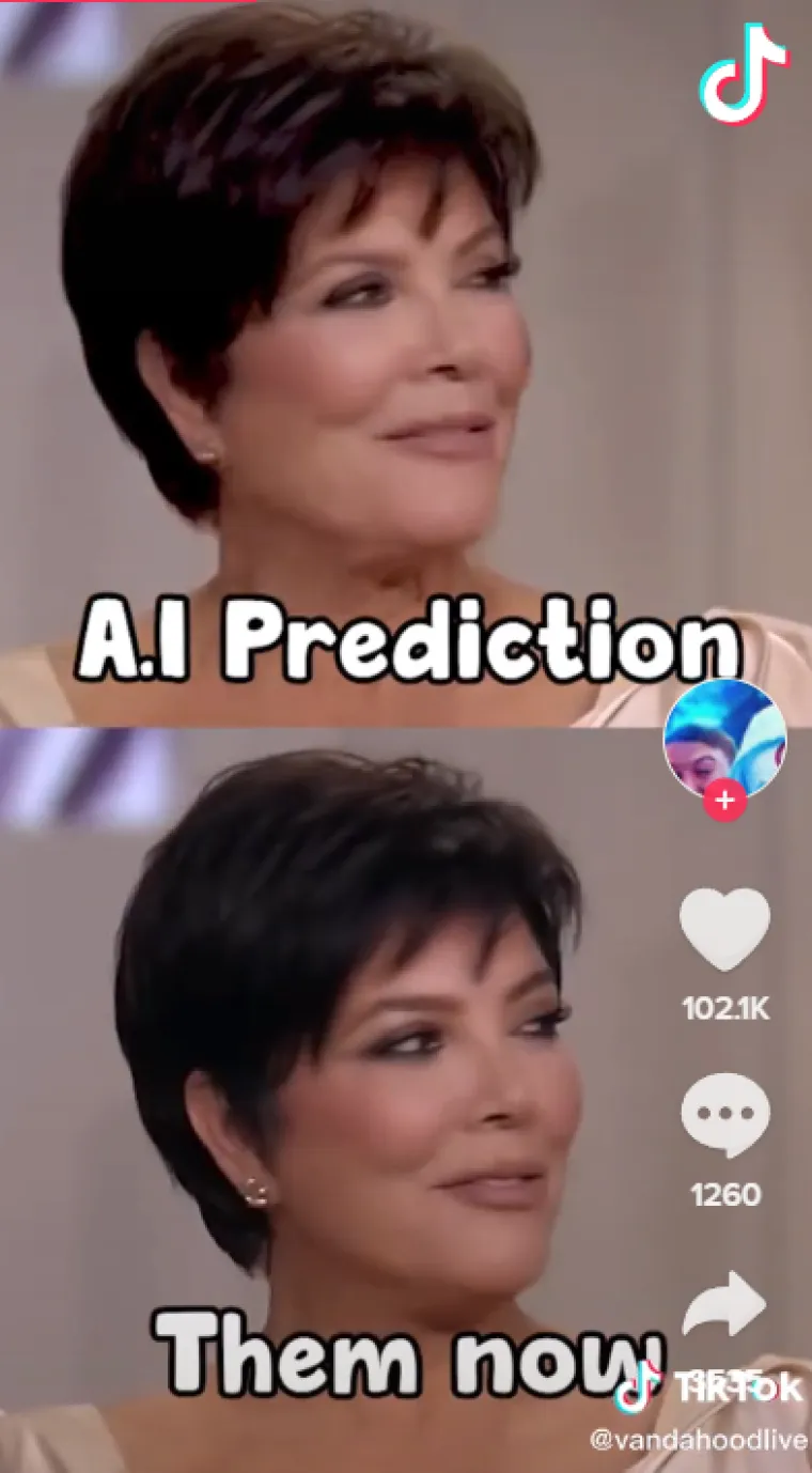 Majka najpoznatijih sestara na svijetu,  Kris Jenner, bila je prilično neodlučna oko svojih grudi. Prvo ih je dva puta povećala pa ih je smanjila. Bradu je korigirala, a danas joj je lice puno botoksa. Svojedobno je njezina sestra Karen Houghton u jednom intervjuu izjavila da Krisina opsesija izgledom vuče korijene još iz djetinjstva.
