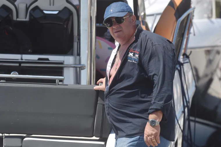 03.08.2020., Rogoznica - Zeljko Kerum uziva na svom brodu u Rogoznici.