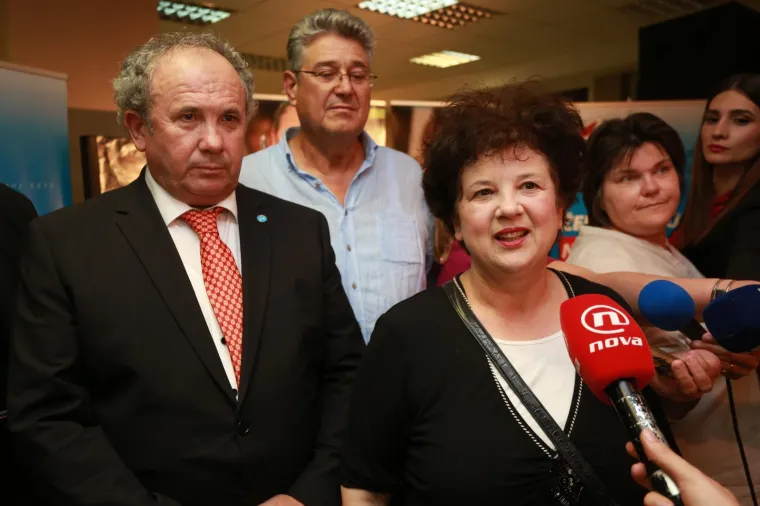 21.05.2017., Split - Izborni stozer Zeljka Keruma, kandidata za gradonacelnika, u restoranu Lora Grill. Zeljko Kerum, Nevenka Becic. Photo: Miranda Cikotic/PIXSELL