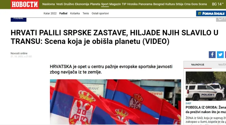Vatreni derbi na Poljudu &scaron;okirao srpske medije: 'Skandal u Splitu, palili su na&scaron;e zastave i slavili u transu, bio je kaos. Užasne scene'