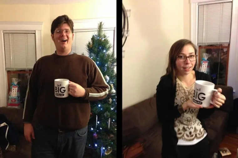 Ista šalica u rukama ljudi različitih proporcija