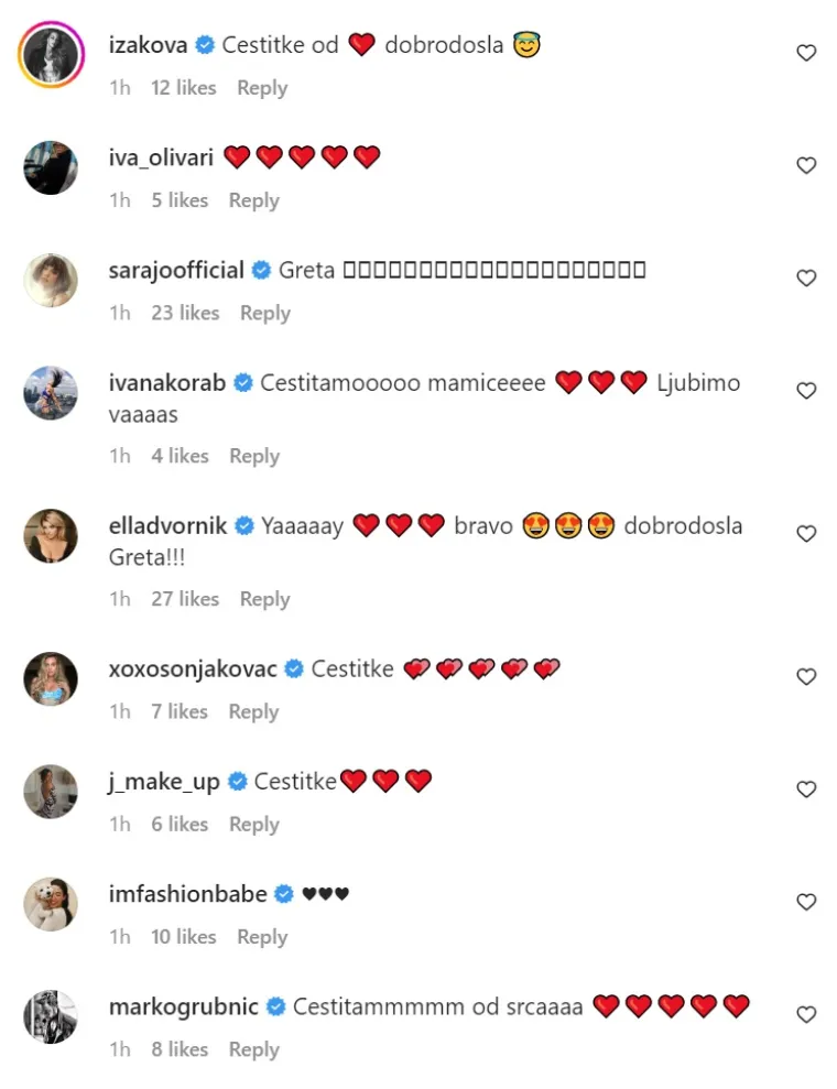 Nema tko se nije oglasio, plju&scaron;te čestitke Franki i Vedranu: Maja &Scaron;uput, Ella Dvornik, Izabel Kovačić.... Pogledajte tko im se sve javio