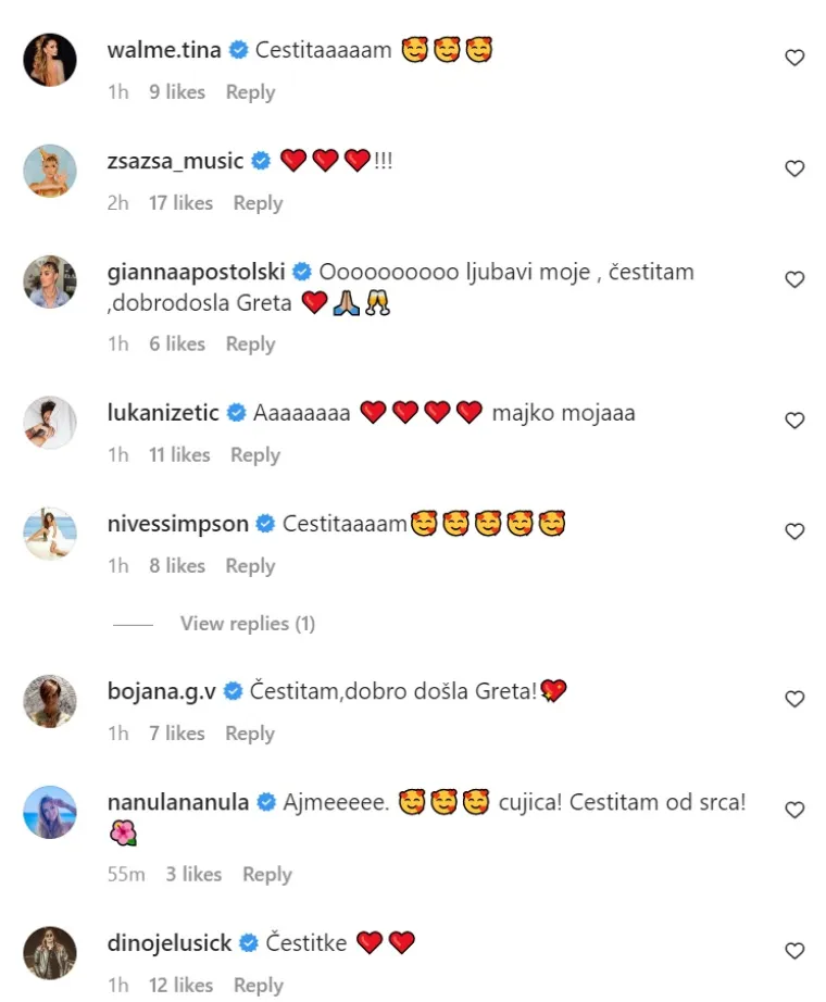 Nema tko se nije oglasio, plju&scaron;te čestitke Franki i Vedranu: Maja &Scaron;uput, Ella Dvornik, Izabel Kovačić.... Pogledajte tko im se sve javio