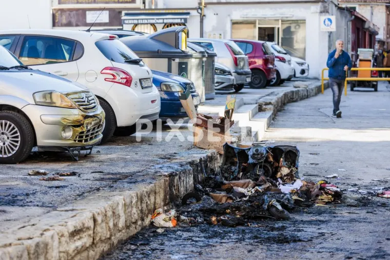 Pogledajte prizore zgari&scaron;ta dan poslije noći u kojoj su gorjeli kontejneri i automobili