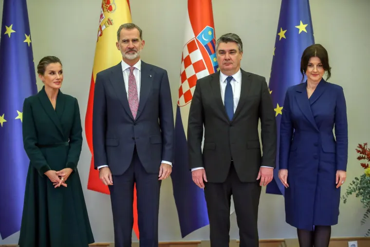 Kralj Filip VI., kraljica Letizia, Zoran Milanović i Sanja Musić Milanović