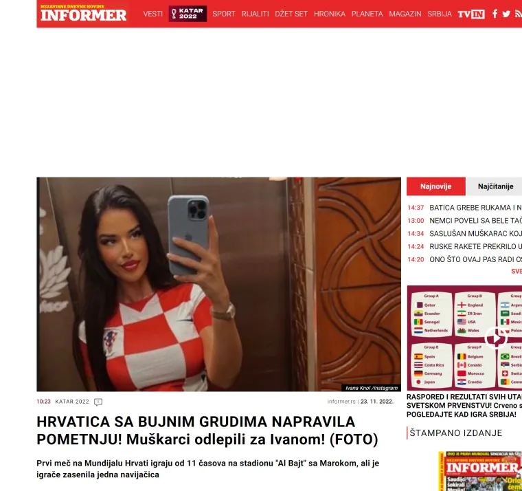 Hrvatska ljepotica bacila sve u trans, a pogotovo Srbe. Tuku se tko će joj dati bolje epitete