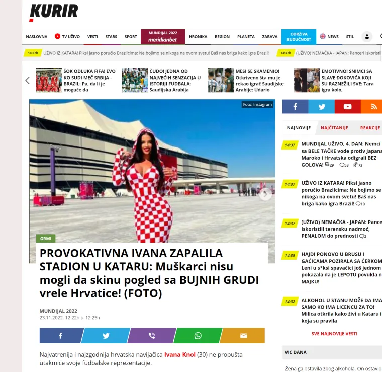 Hrvatska ljepotica bacila sve u trans, a pogotovo Srbe. Tuku se tko će joj dati bolje epitete