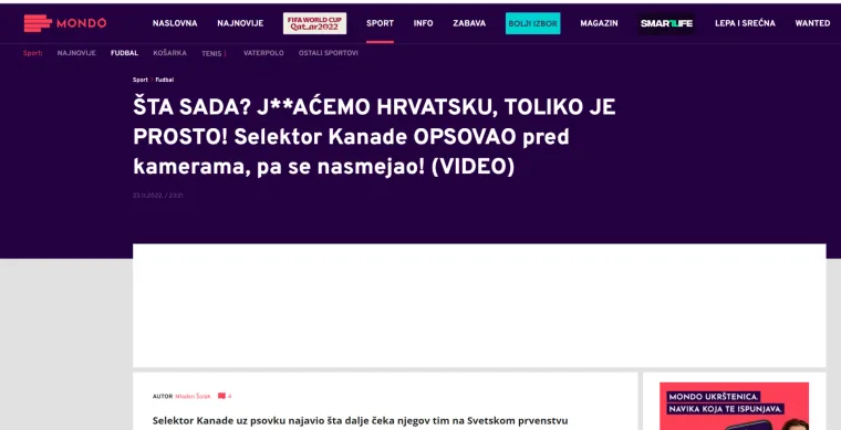 Prostačka izjava na račun Hrvatske odjeknula srpskim i bosanskim medijima: 'Poslao je šokantnu poruku pa se nasmijao'