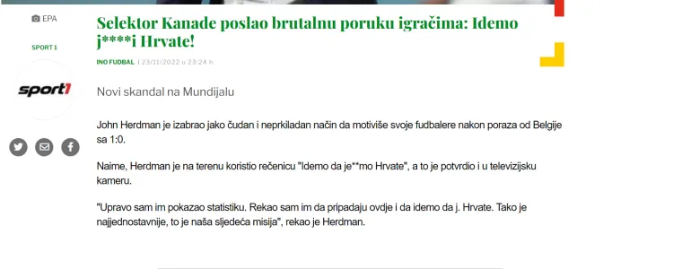 Prostačka izjava na račun Hrvatske odjeknula srpskim i bosanskim medijima: 'Poslao je šokantnu poruku pa se nasmijao'