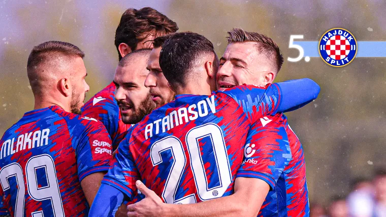 5. mjesto (Hajduk) - Klub koji uvijek želi više, a ne može se reći kako nema više ove sezone budući da su prva momčad na našoj listi koja je osvojila više bodova nego prošle polusezone. Splićani su trenutno na +2 u odnosu na lani, no nedostatak pomoći u liku Rijeke i Osijeka koji su redovno Modrima uzimali bodove te puno bolje izdanje hrvatskog prvaka otežava Bijelima dolazak na prvo mjesto HNL-a.