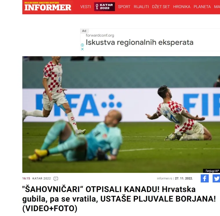 Srpski tabloidi i dalje 'divljaju', kao da nisu s ovog svijeta: 'Primitivci i ustaše pljuvali su našeg Borjana. To su djeca koja ne znaju kako je biti u ratu'